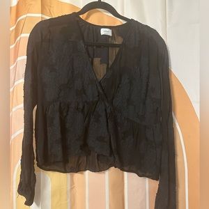 Wilfred size small long sleep sheer blouse (crop length)